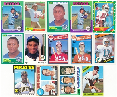 1960s-1990s Topps, UD and Other Brands Multi-Sport Rookies and Stars Collection (52) – Including Montana, Brett, Rice, Marino, Bench and Griffey, Jr.